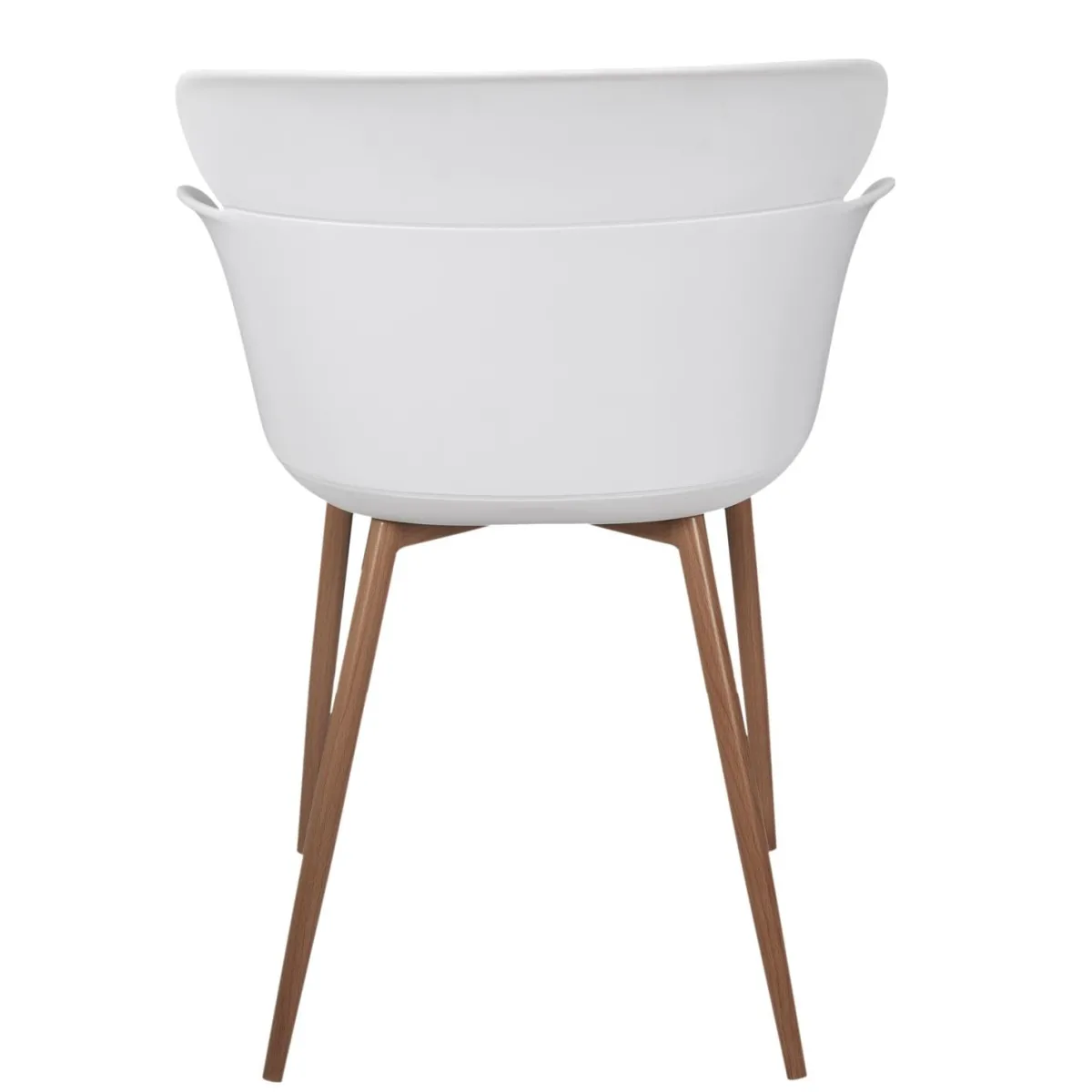 La Chaise Longue FAUTEUIL LORENS BLANC - Lot de 2 Outlet