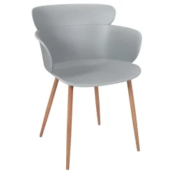 La Chaise Longue FAUTEUIL LORENS GRIS - Lot de 2 Best