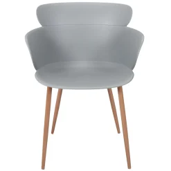 La Chaise Longue FAUTEUIL LORENS GRIS - Lot de 2 Best