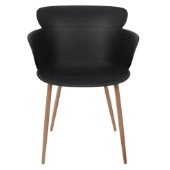 La Chaise Longue FAUTEUIL LORENS NOIR - Lot de 2 Cheap