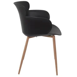 La Chaise Longue FAUTEUIL LORENS NOIR - Lot de 2 Cheap