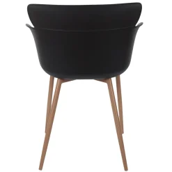 La Chaise Longue FAUTEUIL LORENS NOIR - Lot de 2 Cheap