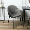 La Chaise Longue FAUTEUIL MEMPHIS GRIS ET NOIR - Lot de 2 Sale