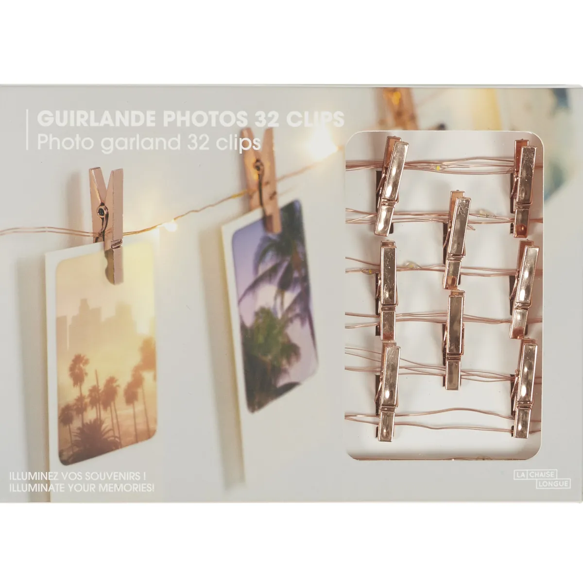La Chaise Longue GUIRLANDE PHOTOS 32 CLIPS ROSEGOLD Sale