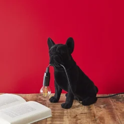La Chaise Longue LAMPE BOULEDOGUE BLACK VELVET Store