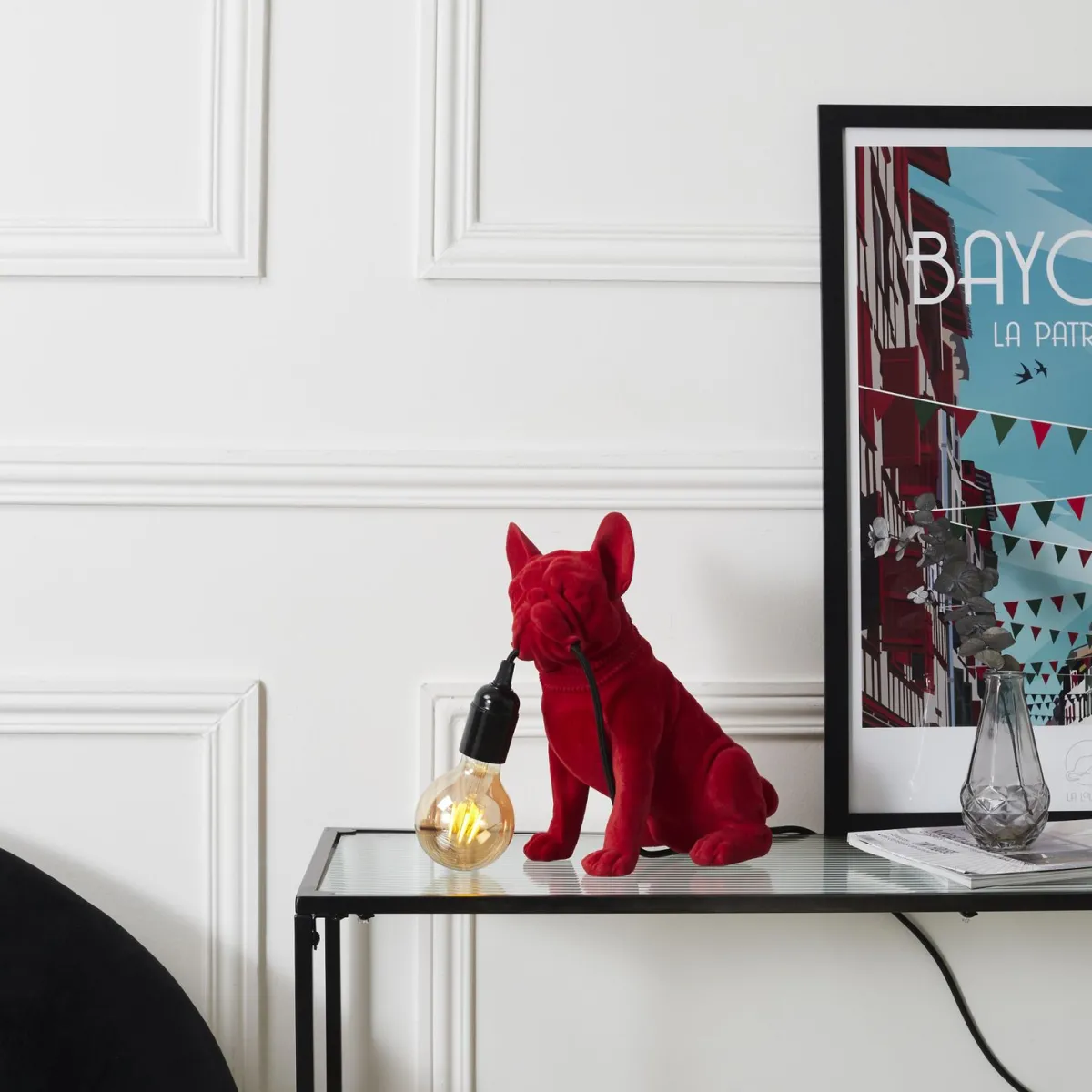 La Chaise Longue LAMPE BOULEDOGUE RED VELVET Cheap