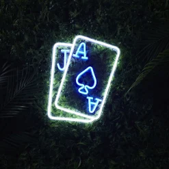 La Chaise Longue LAMPE EFFET NEON CARTES A JOUER Hot