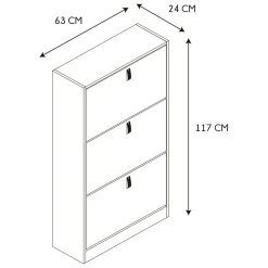 La Chaise Longue MEUBLE A CHAUSSURES 3 PORTES ABBOTT Hot
