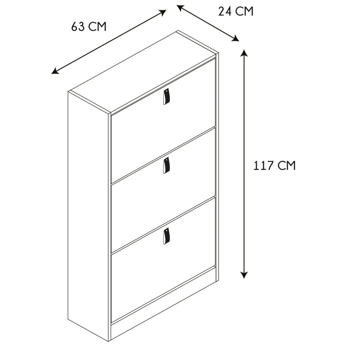 La Chaise Longue MEUBLE A CHAUSSURES 3 PORTES ABBOTT Hot