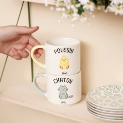 La Chaise Longue MUG DUO MAT POUSSIN CHATON Cheap