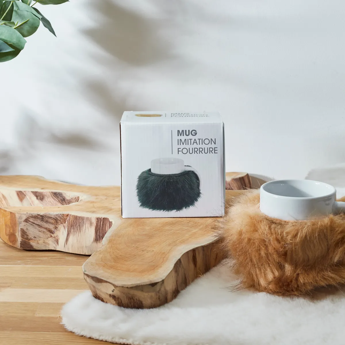 La Chaise Longue MUG FOURRURE AMOVIBLE CHATAIN Outlet