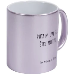 La Chaise Longue MUG PAILLETTES PUTAIN J'AI FAILLI ETRE MOTIVEE Sale