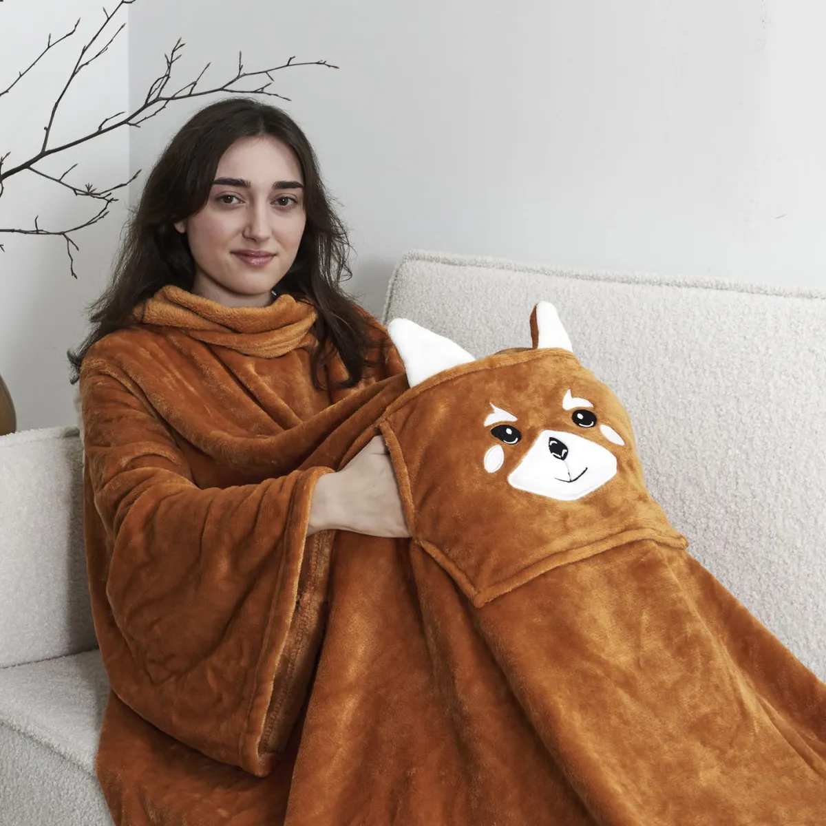 La Chaise Longue PLAID KANGOUROU PANDA ROUX New