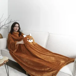 La Chaise Longue PLAID KANGOUROU PANDA ROUX New
