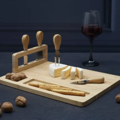 La Chaise Longue PLANCHE A FROMAGE 4 COUTEAUX BAMBOU Best