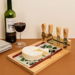 La Chaise Longue PLANCHE A FROMAGE 4 COUTEAUX FROMAGES DE FRANCE Flash Sale