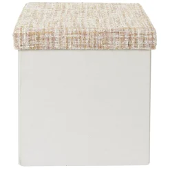 La Chaise Longue POUF PLIABLE TWEED BEIGE Outlet