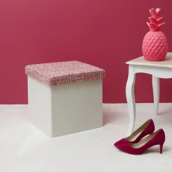 La Chaise Longue POUF PLIABLE TWEED ROSE Shop