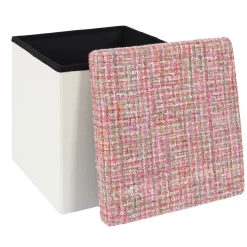 La Chaise Longue POUF PLIABLE TWEED ROSE Shop