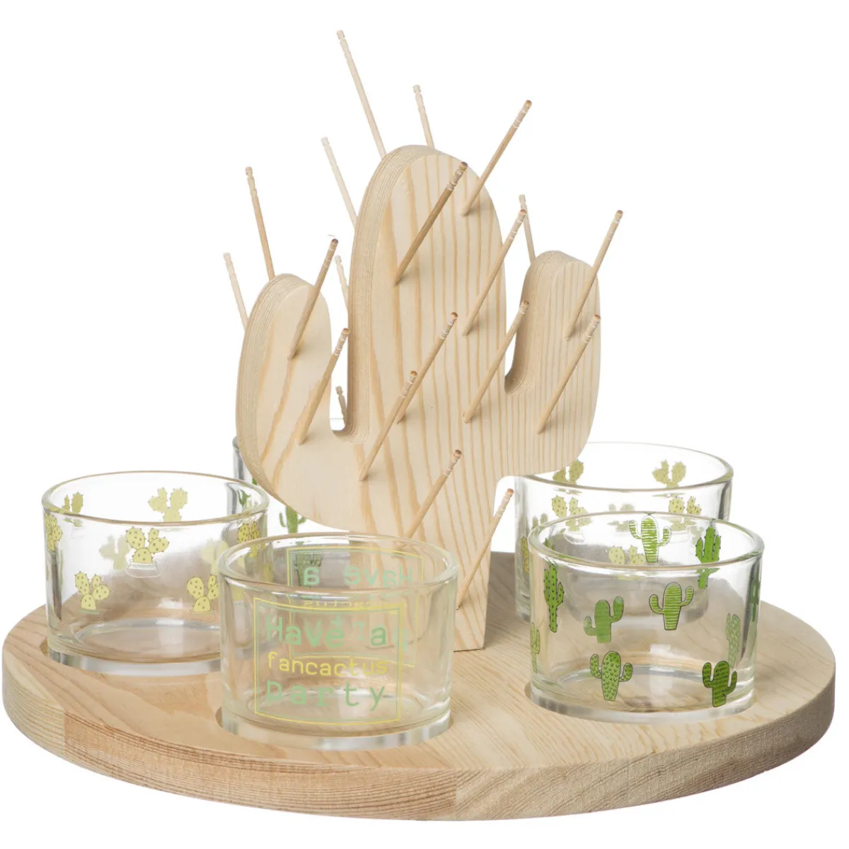 La Chaise Longue SET PICS APERO ET COUPELLES CACTUS Hot