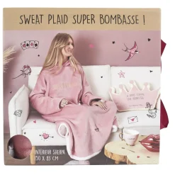 La Chaise Longue SWEAT PLAID BOMBASSE ROSE New