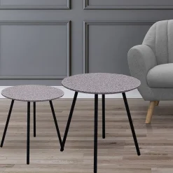 La Chaise Longue TABLE EFFET GRANIT GRIS X2 PLUTON Hot