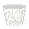 La Chaise Longue TABLE FILAIRE METAL BLANC DIAMETRE 50CM Best Sale