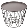 La Chaise Longue TABLE FILAIRE METAL TAUPE DIAMETRE 50CM Best Sale