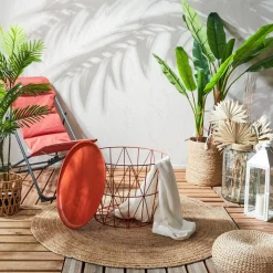 La Chaise Longue TABLE FILAIRE METAL TERRACOTTA DIAMETRE 50CM Cheap