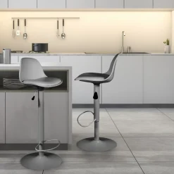 La Chaise Longue TABOURET DE BAR ISAK GRIS - Lot de 2 Store