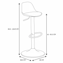 La Chaise Longue TABOURET DE BAR ISAK NOIR - Lot de 2 Flash Sale