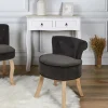 La Chaise Longue TABOURET ELEONOR VELOURS GRIS Sale