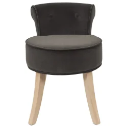 La Chaise Longue TABOURET ELEONOR VELOURS GRIS Sale