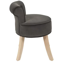 La Chaise Longue TABOURET ELEONOR VELOURS GRIS Sale