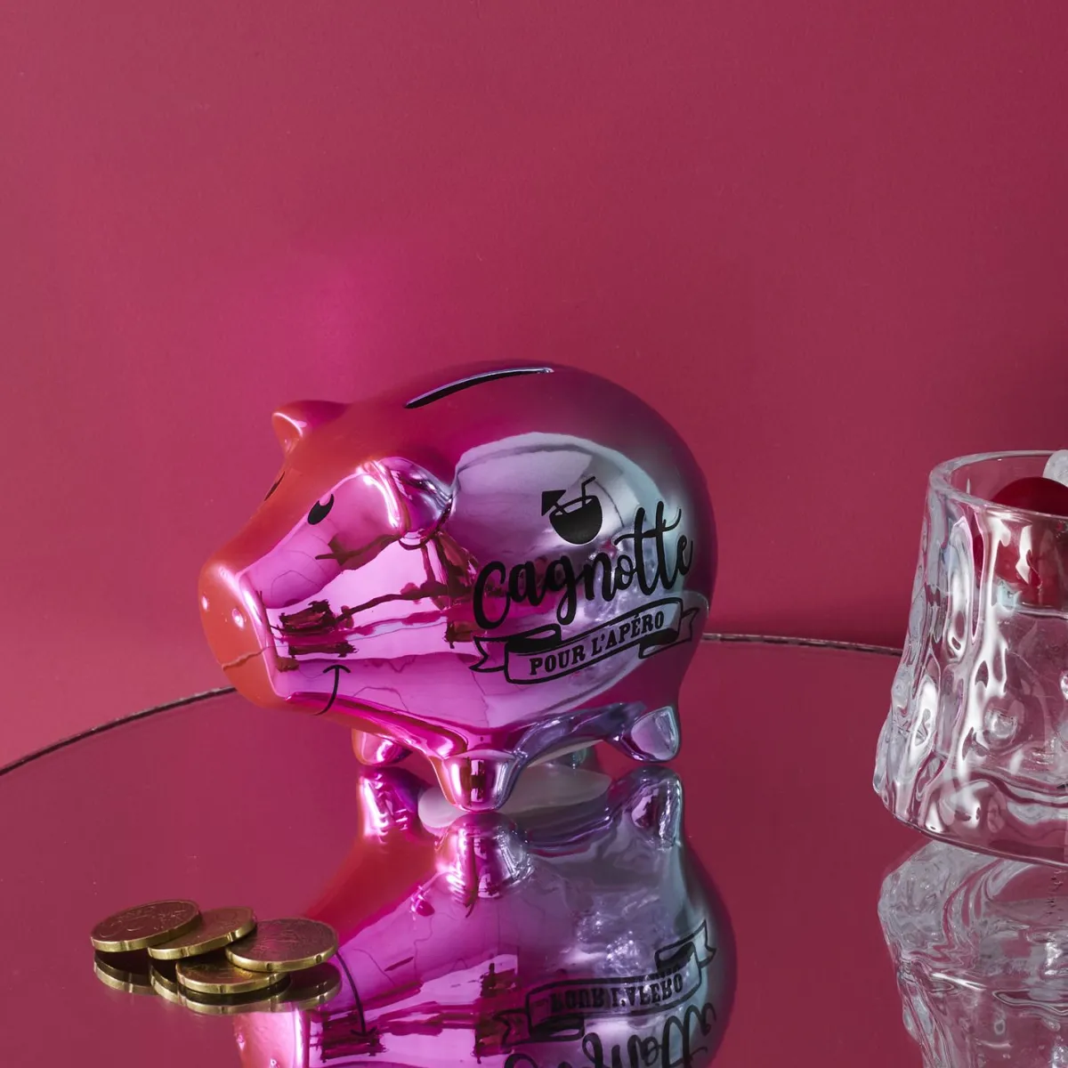 La Chaise Longue TIRELIRE COCHON POUR L'APERO ELECTROPLATE Fashion