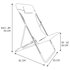 La Chaise Longue TRANSAT PLIABLE CORFOU TERRACOTTA Discount