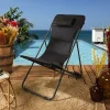 La Chaise Longue TRANSAT PLIANT CORFOU NOIR Cheap