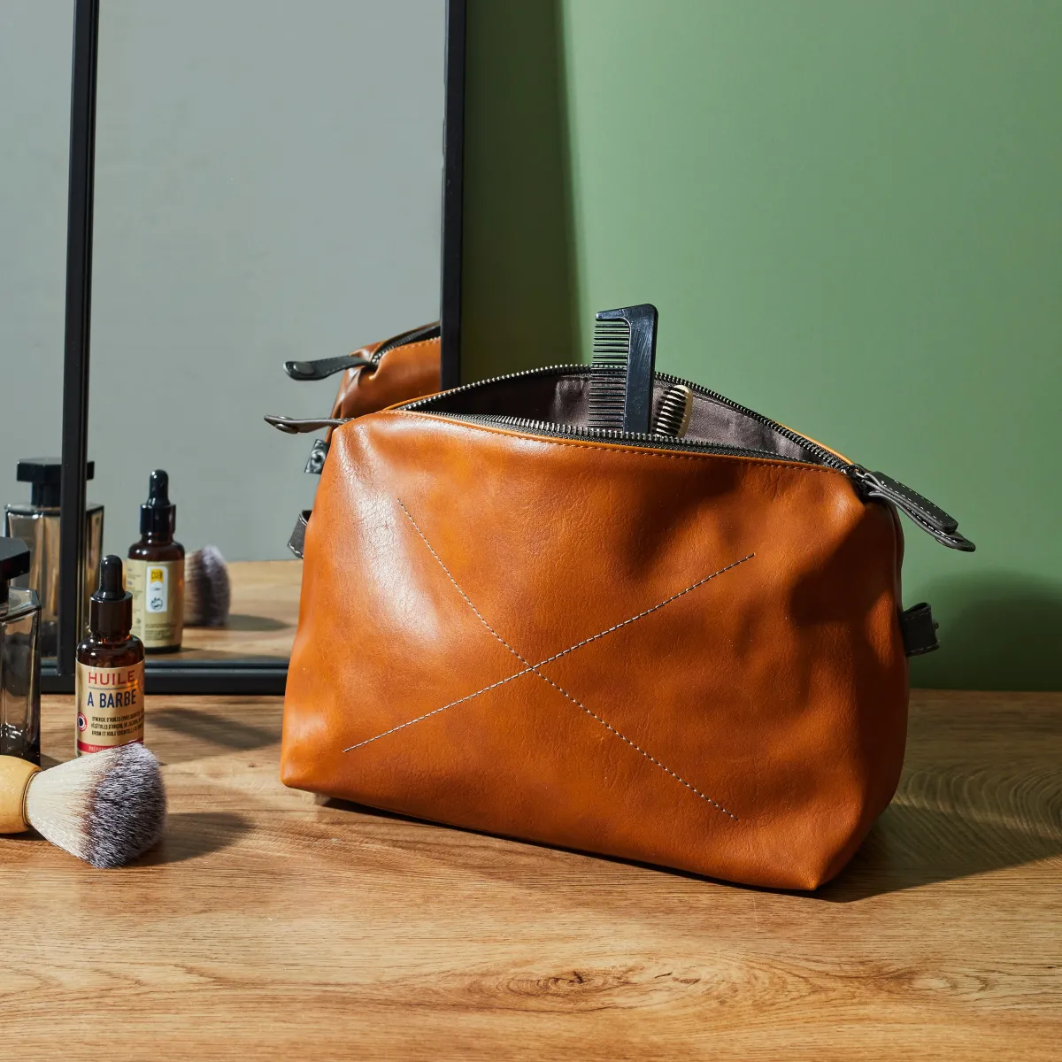 La Chaise Longue TROUSSE DE TOILETTE OAKLAND CAMEL Discount
