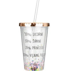 La Chaise Longue VERRE A PAILLETTES AVEC PAILLE New
