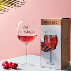 La Chaise Longue VERRE A VIN 75 CL YOUPI C EST VINDREDI New