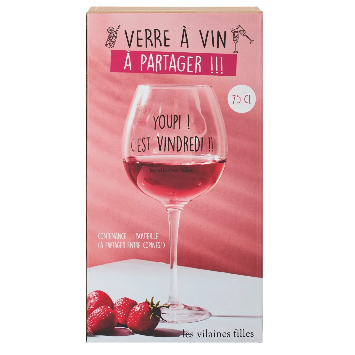 La Chaise Longue VERRE A VIN 75 CL YOUPI C EST VINDREDI New