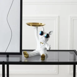 La Chaise Longue VIDE POCHES BOULEDOGUE 2 PLATEAUX BLANC Fashion