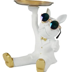 La Chaise Longue VIDE POCHES BOULEDOGUE 2 PLATEAUX BLANC Fashion