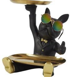La Chaise Longue VIDE POCHES BOULEDOGUE 2 PLATEAUX NOIR Best