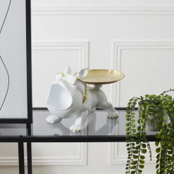 La Chaise Longue VIDE POCHES BOULEDOGUE MOLOSSE BLANC Store