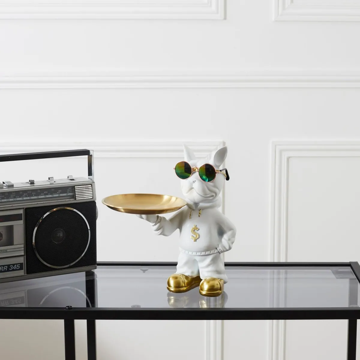 La Chaise Longue VIDE POCHES BOULEDOGUE RAPPER BLANC Cheap